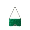 Alexander Mcqueen The Seal Leather Shoulder Bag In Green
