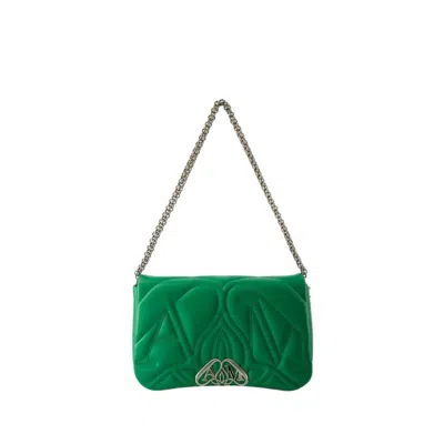 ALEXANDER MCQUEEN ALEXANDER MCQUEEN THE SEAL CROSSBODY BAG - LEATHER - GREEN