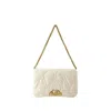 ALEXANDER MCQUEEN THE SEAL CROSSBODY BAG - LEATHER - IVORY