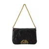 Alexander Mcqueen Alexander Mc Queen Seal Logo Small Leather Crossbody Bag In Black