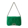 Alexander Mcqueen The Seal Leather Shoulder Bag In Green