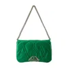 Alexander Mcqueen The Seal Leather Shoulder Bag In Green