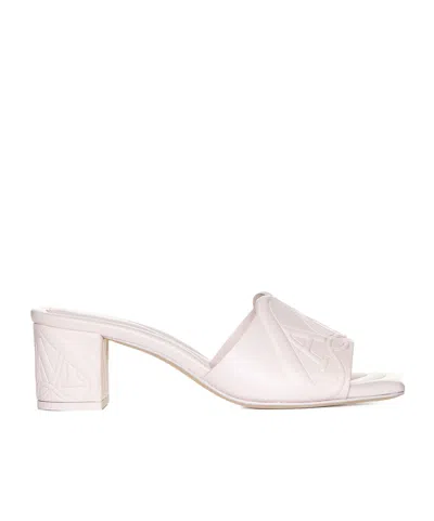 ALEXANDER MCQUEEN ALEXANDER MCQUEEN THE SEAL EMBOSSED SLIP-ON SANDALS
