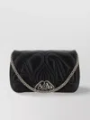 Alexander Mcqueen The Seal Lamb Leather Quilted Cross-body Bag In Black