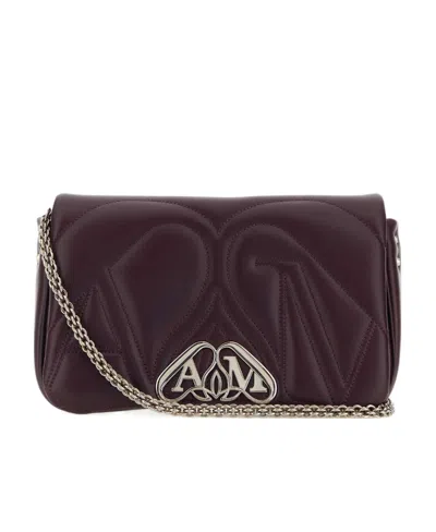 Alexander Mcqueen Small The Seal Shoulder Bag In Red
