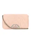 Alexander Mcqueen Women's Leather Small Seal Shoulder Bag In Nude