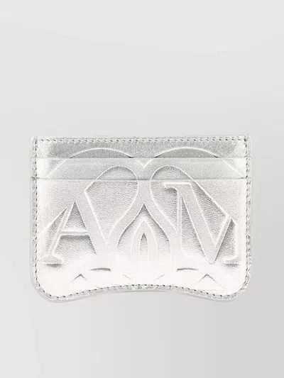 Alexander Mcqueen "the Seal" Metallic Card Holder