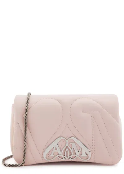Alexander Mcqueen The Seal Mini Leather Cross-body Bag In Light Pink
