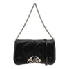 Alexander Mcqueen Small The Seal Shoulder Bag In Black