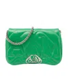 Alexander Mcqueen The Seal Leather Shoulder Bag In Green