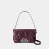 Alexander Mcqueen The Seal Leather Crossbody Bag In Blue