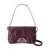 Alexander Mcqueen Small The Seal Shoulder Bag In Burgundy