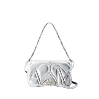Alexander Mcqueen Alexander Mc Queen Seal Leather Shoulder Bag In Light Silver