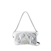 ALEXANDER MCQUEEN THE SEAL SMALL CROSSBODY - LEATHER - SILVER
