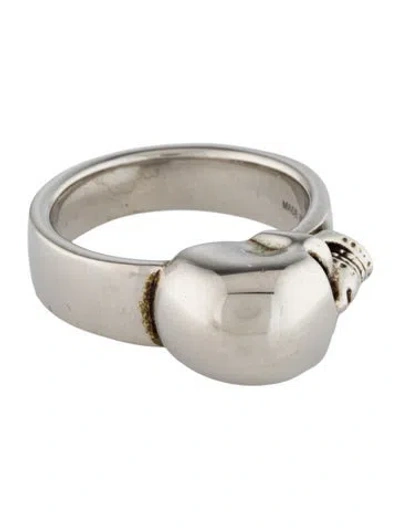 Pre-owned Alexander Mcqueen The Side Skull Cocktail Ring In Multi