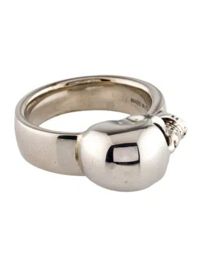 Pre-owned Alexander Mcqueen The Side Skull Cocktail Ring In Multi