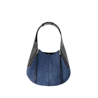 ALEXANDER MCQUEEN ALEXANDER MCQUEEN THE SKULL HOBO BAG - DENIM - BLUE