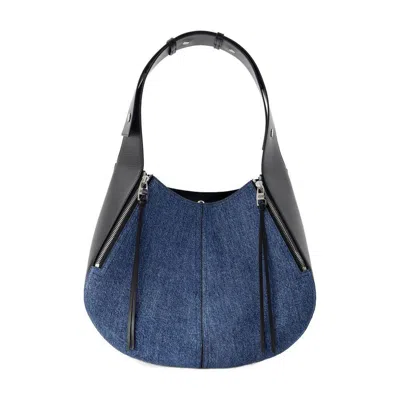 Alexander Mcqueen The Skull Hobo Bag In Blue
