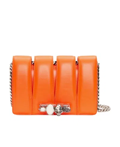 Alexander Mcqueen The Slash Crossbody Bag In Orange