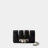 Alexander Mcqueen The Slash Smooth Leather Bag In Black