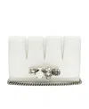 Alexander Mcqueen The Slash Leather Crossbody Bag In White