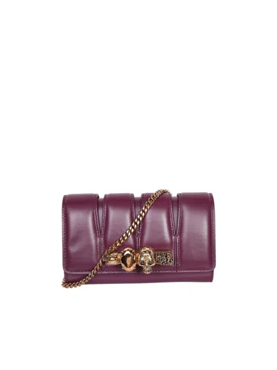 Alexander Mcqueen The Slash Mini Clutch In Rosso