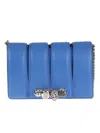 Alexander Mcqueen The Slash Shoulder Bag In Galactic Blue