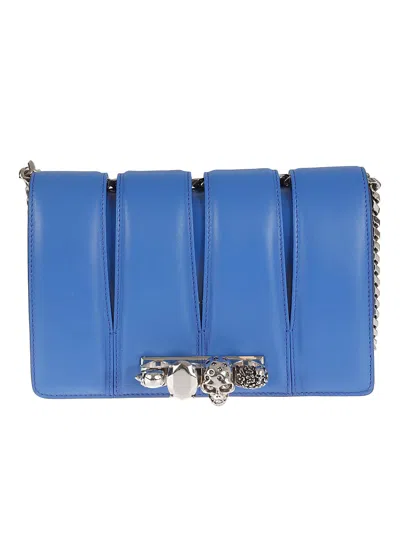 Alexander Mcqueen The Slash Shoulder Bag In Galactic Blue