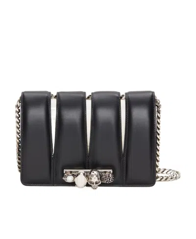 Alexander Mcqueen The Slash Smooth Leather Bag In Black