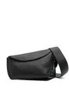 Alexander Mcqueen T-bar Sling Pebbled-leather Shoulder Bag In Black