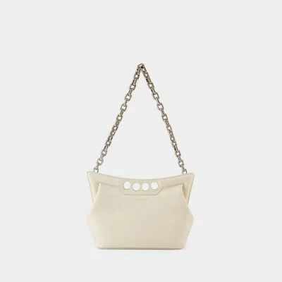 Alexander Mcqueen The Small Peak Hobo Bag -  - Leather - Soft Ivory In Beige