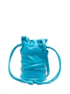 Alexander Mcqueen Soft-curve Bucket Bag In Blue