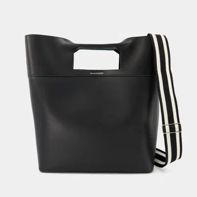 ALEXANDER MCQUEEN THE SQUARE BOW NS HANDBAG - ALEXANDER MCQUEEN -  BLACK - LEATHER