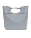 Alexander Mcqueen The Square Leather Tote In Gray