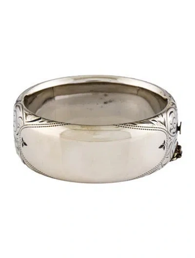 Pre-owned Alexander Mcqueen Thick Hinged Bracelet, 6.75" In Multi