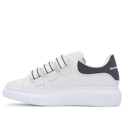 Alexander Mcqueen Thick-soled Leather Sneakers 'beige Black' In White