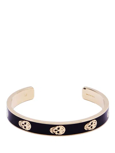 Alexander Mcqueen Thin Skull Cuff Bracelet