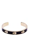 Alexander Mcqueen Thin Skull Cuff Bracelet