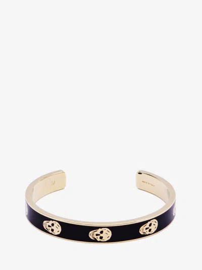 Alexander Mcqueen Thin Skull Cuff In Multi