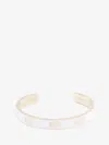 Alexander Mcqueen Thin Skull Cuff In White