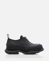 Alexander Mcqueen Logo-print Leather Sneakers In Black