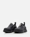 Alexander Mcqueen Logo-print Leather Sneakers In Black