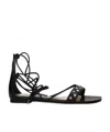 Alexander Mcqueen Tie Details Flat-soled Sandals In Black