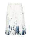 Alexander Mcqueen White Denim Shorts In White