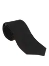 Alexander Mcqueen Black Lily Silk Tie In Negro