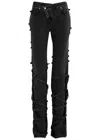 Alexander Mcqueen Tie-through Straight-leg Jeans In Denim