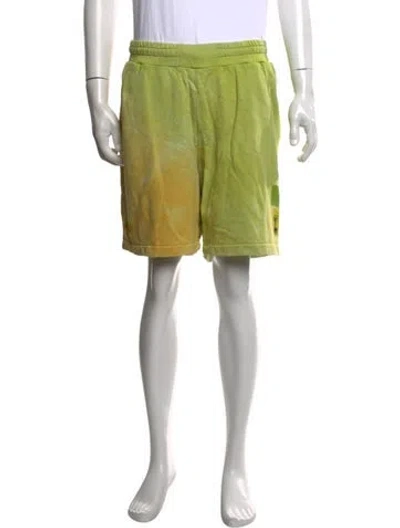 Pre-owned Alexander Mcqueen Tie-dye Print Jogger Shorts In Green