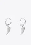 Alexander Mcqueen Tiger Claw Earrings In Silver
