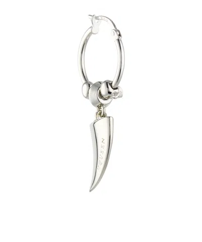 Alexander Mcqueen Tiger Claw Earrings In Silver