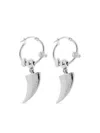 Alexander Mcqueen Tiger Claw Earrings In Silver